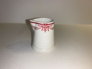 Restaurant Ware Creamer White W/ Red Swags Drapes Pendants Mini Cream Pitcher