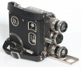 Siemens D 16mm 1935 Movie Camera 25mm F1.  5 50mm F2.  3 75mm Schneider C Mount Lens